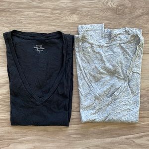 JCrew Set of Two Vintage Cotton V Neck Tees